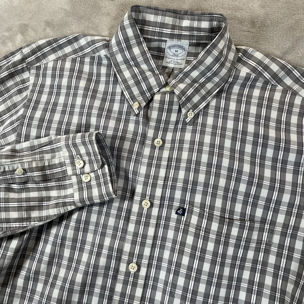 Vintage Brooks Brothers 346 Shirt Mens Medium Button Down Preppy Classic